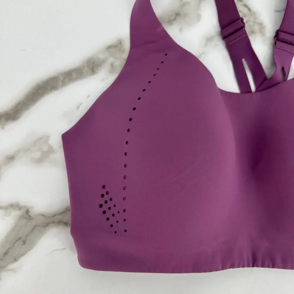 Lululemon Air Support Bra Womens Solid Purple Crossback Adjustable 36DD